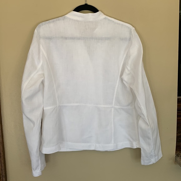 Eileen Fisher jacket, white linen, size S - Picture 2 of 5
